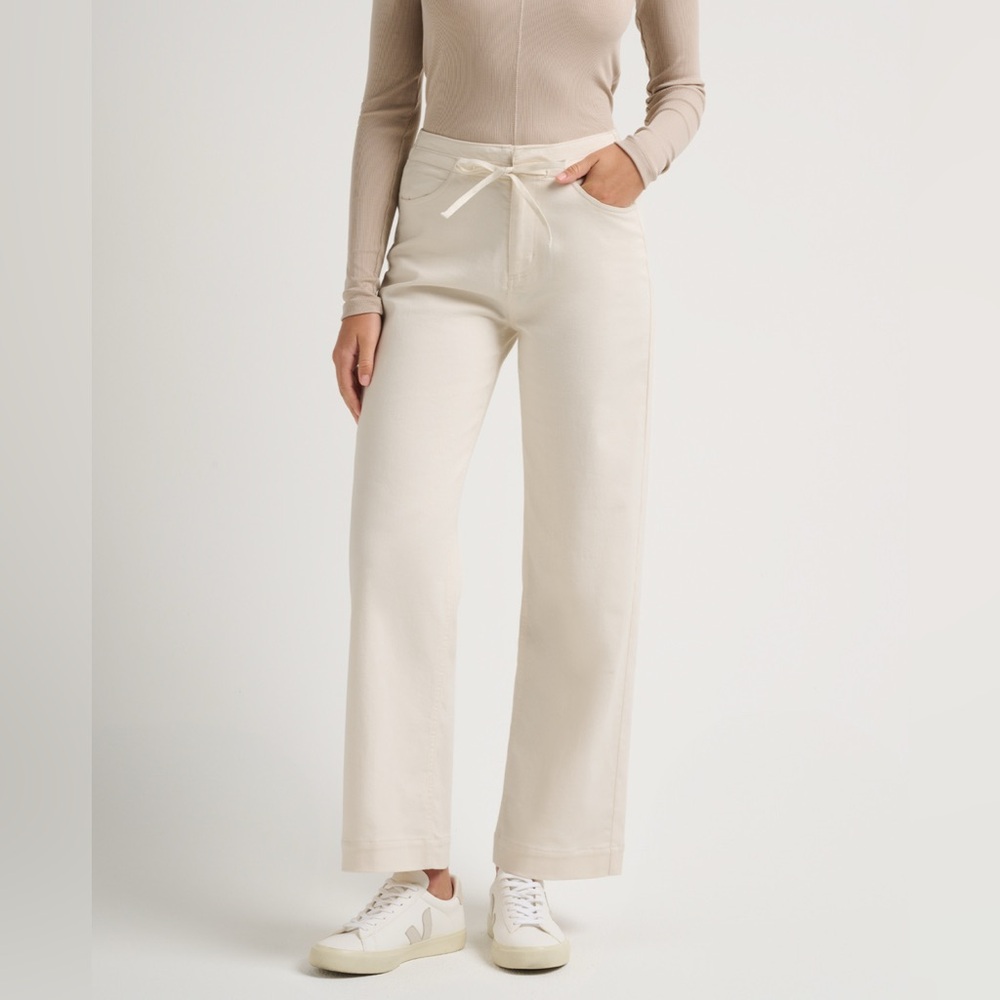 Travis Mathew Cream Wide Leg Pants
